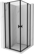 Mexen Mist Duo Pivot Shower Enclosure 115 x 115 cm, Black Frame, Black - 8A4-115L-115P-70-70