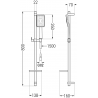 Mexen DQ54 sliding shower set, Black - 785544581-71