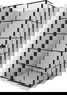 Mexen Mist Duo hinged shower enclosure 75 x 70 cm, black grid, black - 8A4-075L-070P-70-77