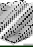 Mexen Mist L Duo hinged shower cabin 120 x 95 cm, black grid, black - 8A4L-120L-095P-70-77