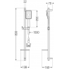 Mexen DQ54 sliding shower set, Black/Chrome - 785544581-17