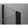 Mexen Mist L Duo hinged shower cabin 120 x 120 cm, black grid, black - 8A4L-120L-120P-70-77