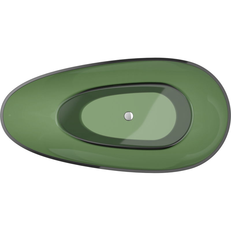 Mexen Glass Forest freestanding transparent bathtub 170 x 85 cm, chrome drain - 58061708502