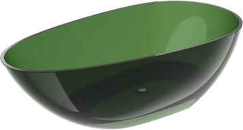 Mexen Glass freestanding transparent bathtub 170 x 85 cm, forest, chrome drain - 58061708502