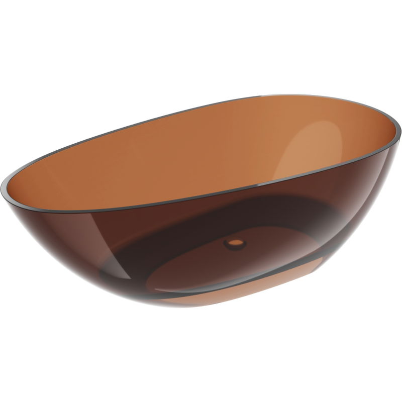 Mexen Glass Earth Freestanding Transparent Bathtub 170 x 85 cm, Chrome Plug - 58061708505