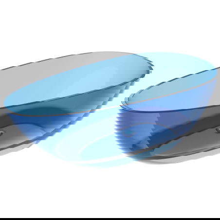 Mexen Glass Denim Freestanding Transparent Bathtub 170 x 85 cm, Chrome Plug - 58061708507