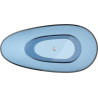 Mexen Glass freestanding transparent bathtub 170 x 85 cm, denim, chrome drain - 58061708507