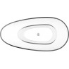 Mexen Glass freestanding transparent bathtub 170 x 85 cm, clear, chrome drain plug - 58061708508