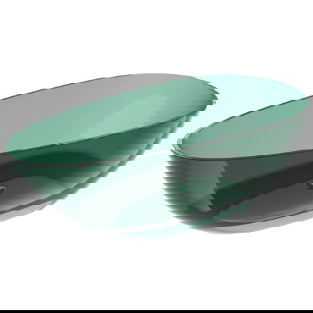 Mexen Glass Teal Freestanding Bath Transparent 170 x 85 cm, Chromed Plug - 58061708511