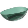 Mexen Glass transparent freestanding bathtub 170 x 85 cm, teal, chrome plug - 58061708511