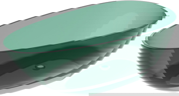 Mexen Glass Teal Freestanding Bath Transparent 170 x 85 cm, Chromed Plug - 58061708511