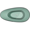 Mexen Glass transparent freestanding bathtub 170 x 85 cm, teal, chrome plug - 58061708511