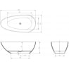 Mexen Glass black freestanding transparent bathtub 170 x 85 cm, chrome plug - 58061708513