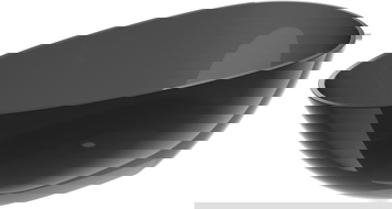 Mexen Glass Black Freestanding Transparent Bath 160 x 80 cm, Chrome Plug - 58061608013