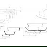 Mexen Glass Black Freestanding Transparent Bathtub 160 x 80 cm, Chrome Plug - 58061608013