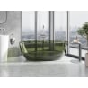 Mexen Pure freestanding transparent bathtub 170 x 80 cm, olive, chrome plug - 58071708001