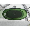 Mexen Pure freestanding transparent bathtub 170 x 80 cm, forest, chrome plug - 58071708002