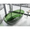 Mexen Pure freestanding transparent bathtub 170 x 80 cm, forest, chrome plug - 58071708002