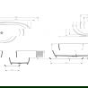 Mexen Pure Eosin Free-Standing Transparent Bathtub 170 x 80 cm, Chrome Plug - 58071708003