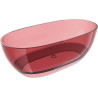 Mexen Pure freestanding transparent bathtub 170 x 80 cm, eosin, chrome plug - 58071708003