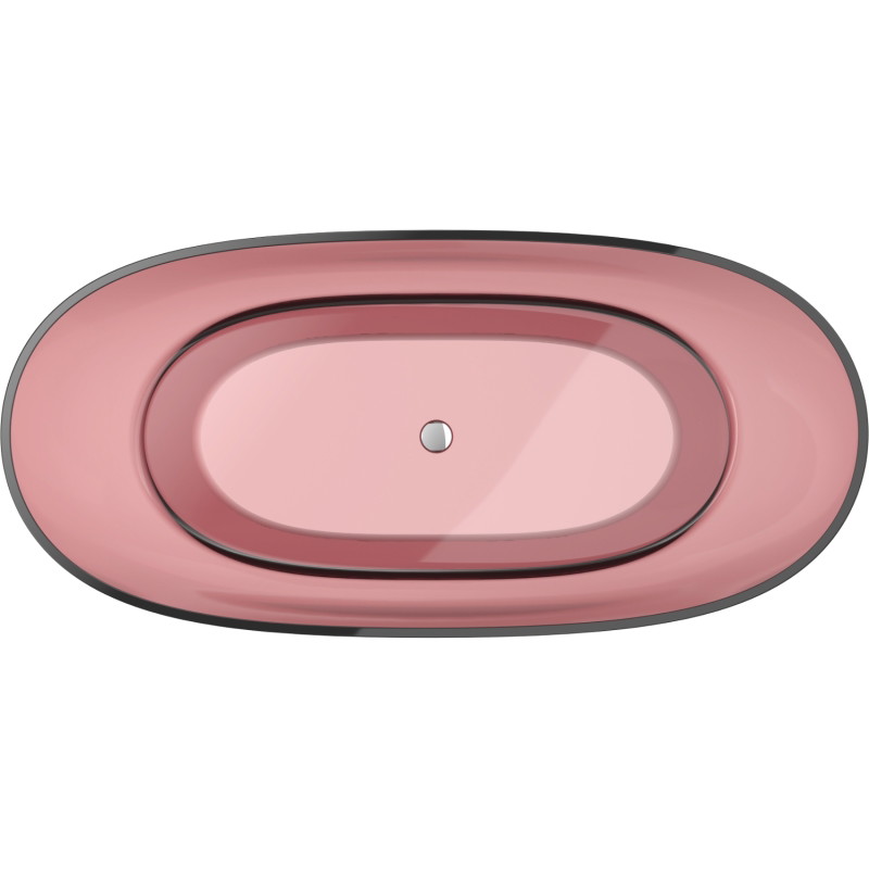 Mexen Pure freestanding transparent bathtub 170 x 80 cm, eosin, chrome plug - 58071708003