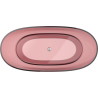Mexen Pure freestanding transparent bathtub 170 x 80 cm, eosin, chrome plug - 58071708003