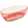 Mexen Pure freestanding transparent bathtub 170 x 80 cm, coral, chrome plug - 58071708004