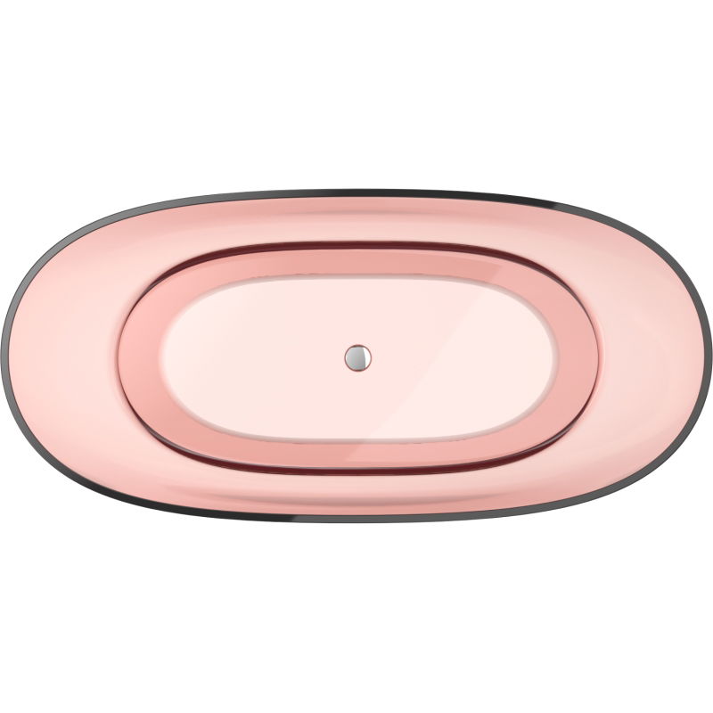 Mexen Pure Coral Freestanding Transparent Bathtub 170 x 80 cm, Chrome Plug - 58071708004