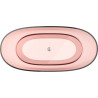 Mexen Pure freestanding transparent bathtub 170 x 80 cm, coral, chrome plug - 58071708004