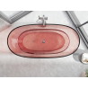 Mexen Pure freestanding transparent bathtub 170 x 80 cm, coral, chrome plug - 58071708004