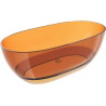 Mexen Pure freestanding transparent bathtub 170 x 80 cm, rust, chrome drain plug - 58071708006