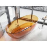 Mexen Pure freestanding transparent bathtub 170 x 80 cm, rust, chrome drain plug - 58071708006