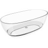 Mexen Pure free-standing transparent bathtub 170 x 80 cm, clear, chrome drain plug - 58071708008