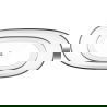 Mexen Pure clear freestanding transparent bathtub 170 x 80 cm, chrome plug - 58071708008