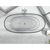 Mexen Pure free-standing transparent bathtub 170 x 80 cm, clear, chrome drain plug - 58071708008