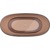 Mexen Pure freestanding transparent bathtub 170 x 80 cm, cherry, chrome plug - 58071708009