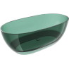 Mexen Pure freestanding transparent bathtub 170 x 80 cm, teal, chrome plug - 58071708011
