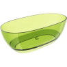 Mexen Pure freestanding transparent bathtub 170 x 80 cm, lime, chrome drain plug - 58071708012