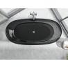 Mexen Pure free-standing transparent bathtub 170 x 80 cm, black, chrome drain plug - 58071708013