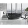 Mexen Pure free-standing transparent bathtub 170 x 80 cm, black, chrome drain plug - 58071708013