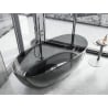 Mexen Pure free-standing transparent bathtub 170 x 80 cm, black, chrome drain plug - 58071708013