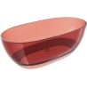 Mexen Pure freestanding transparent bathtub 170 x 80 cm, rose, chrome plug - 58071708014