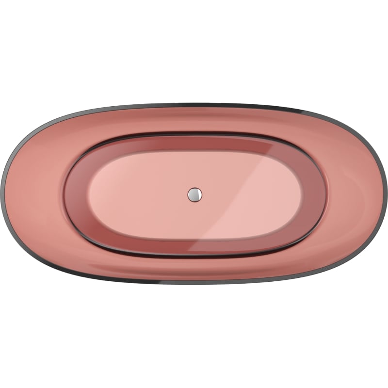 Mexen Pure Rose Freestanding Transparent Bath 170 x 80 cm, Chrome Plug - 58071708014