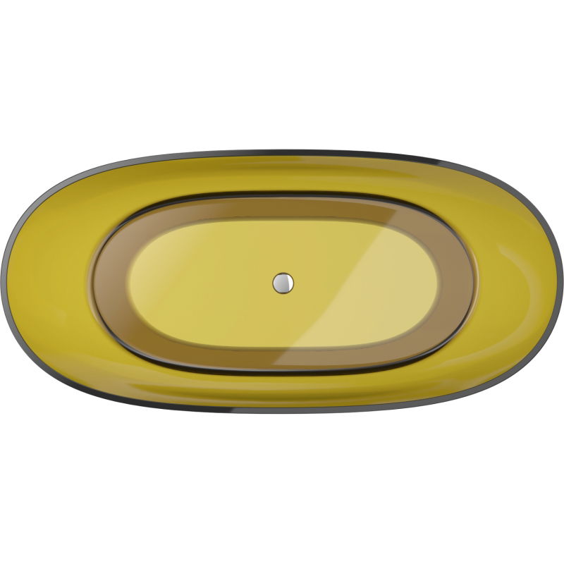 Mexen Pure honey freestanding transparent 170 x 80 cm, chrome plug - 58071708015