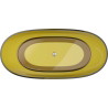 Mexen Pure transparent freestanding bathtub 170 x 80 cm, honey, chrome drain - 58071708015