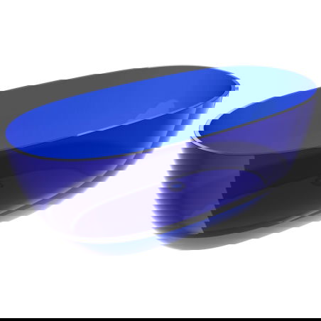 Mexen Pure sapphire freestanding transparent bath 170 x 80 cm, chrome plug - 58071708016