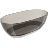 Mexen Pure freestanding transparent bathtub 170 x 80 cm, bronze, chrome plug - 58071708018