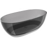 Mexen Pure freestanding transparent bathtub 170 x 80 cm, smoke, chrome plug - 58071708019