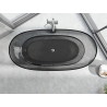 Mexen Pure freestanding transparent bathtub 170 x 80 cm, smoke, chrome plug - 58071708019