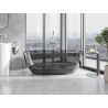 Mexen Pure freestanding transparent bathtub 170 x 80 cm, smoke, chrome plug - 58071708019
